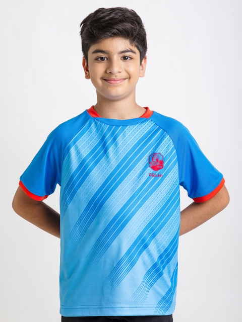 

FLX By Decathlon Boys Blue Striped Round Neck T-shirt