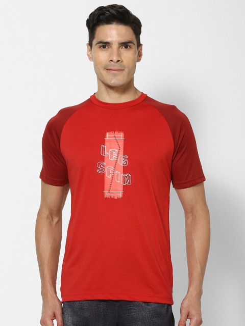 

FLX By Decathlon Men Red Printed Round Neck Rapid-Dry Cricket T-shirt