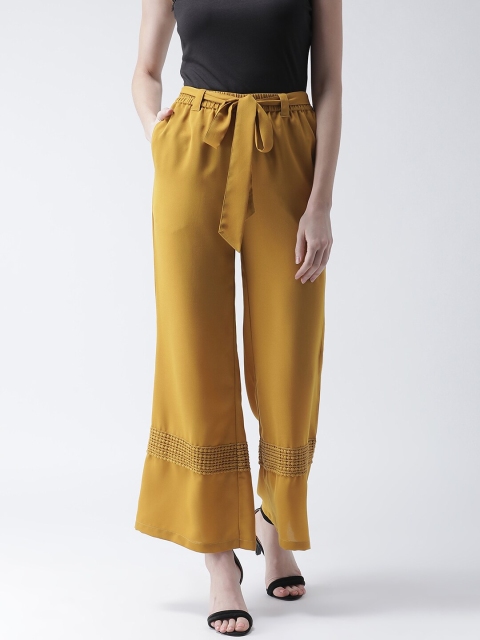 

Texco Women Mustard Solid Palazzo Pants