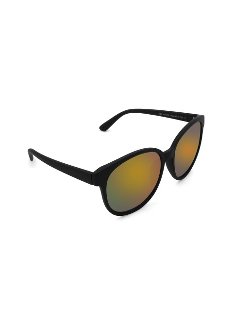 

Tom Martin Unisex Yellow Lens & Black Round Sunglasses with UV Protected Lens