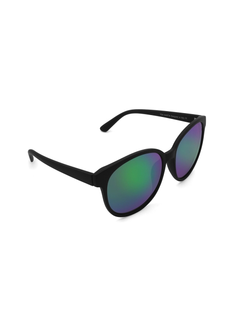 

Tom Martin Unisex Green Lens & Black Round Sunglasses with UV Protected Lens TM-1953SP-A