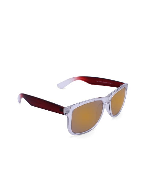 

Tom Martin Unisex Steel-Toned Wayfarer Sunglasses with UV Protected Lens TM-1862SP-B-MGLD, Gold