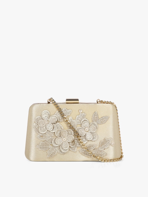 

Vdesi Gold-Toned Embellished Box Clutch