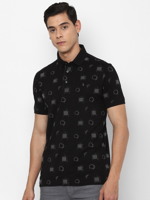 

SIMON CARTER LONDON Men Black Printed Polo Collar T-shirt