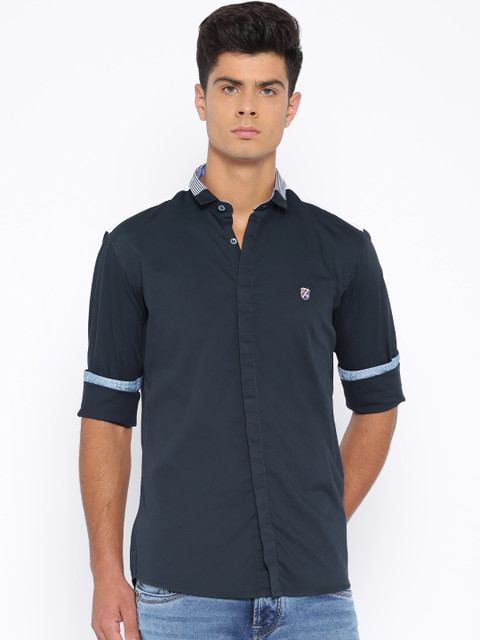 

Killer Navy Lean Fit Casual Shirt, Navy blue