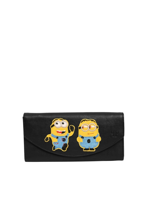 

Pink Potato Women Black & Yellow Minions Printed Leather Envelope Wallet