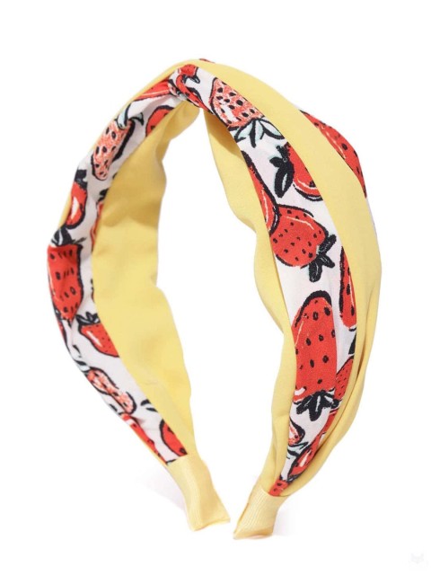 

Bellofox Women Yellow Strawberry Printed Hairband