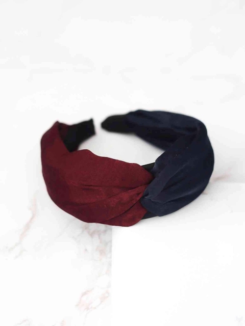 

Bellofox Navy Blue Colourblocked Twisted Headband