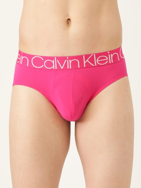 

Calvin Klein Underwear Men Pink Solid Knitted Briefs NB19058ZK