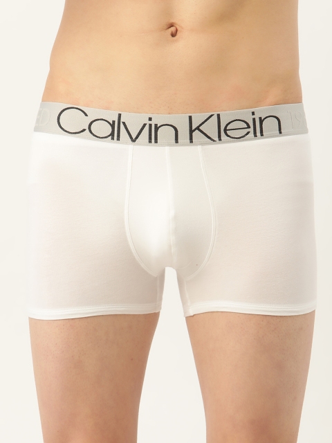 

Calvin Klein Underwear Men White Solid Low Rise Trunk NEW-NB1565-100-100