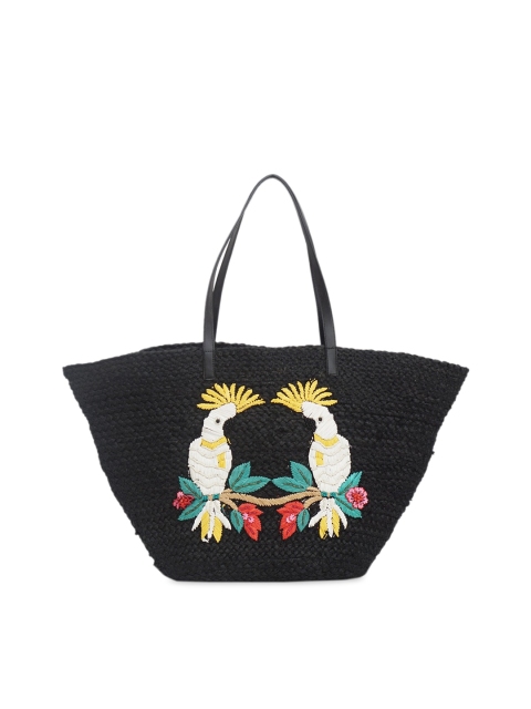 

Diwaah Black & White Self Design Tote Bag