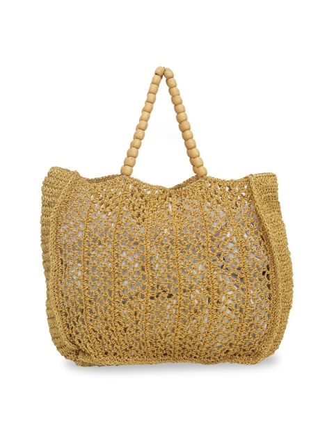 

Diwaah Beige Self Design Tote Bag