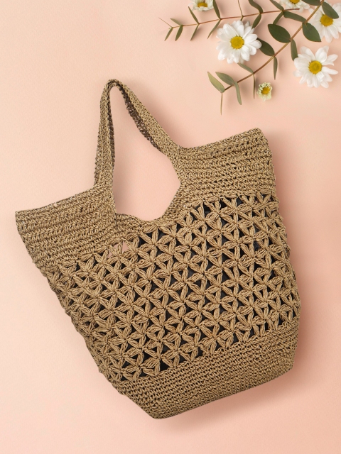 

Diwaah Beige Self Design Shoulder Bag