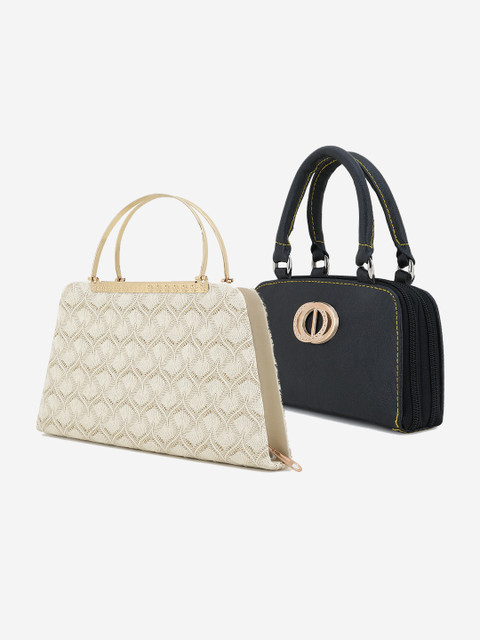 

Element Cart Set of 2 Beige & Black Printed Purse Clutches