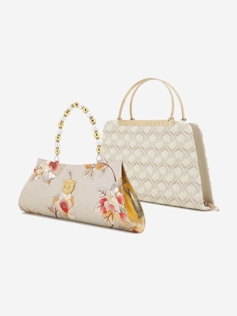 

Element Cart Set Of 2 Embellished Purse Clutch, Beige