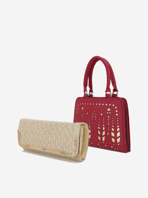 

Element Cart Pack Of 2 Textured Purse Clutches, Beige