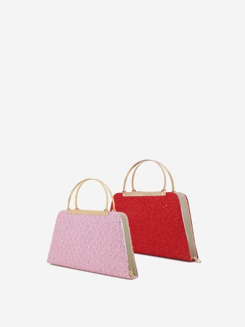 

Element Cart Set of 2 Pink & Red Embellished Clutch