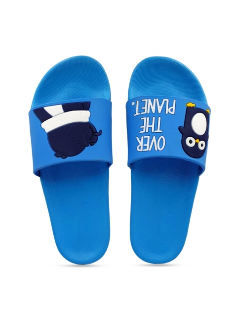 

Pampy Angel Women Blue & White Printed Water Resistant Sliders