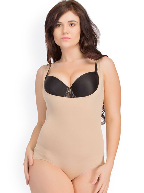 

Clovia Nude-Coloured High Compression Body Suit Shaper SW0019P24