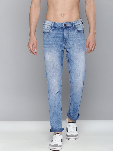 

HERE&NOW Men Blue Slim Fit Low-Rise Heavy Fade Stretchable Jeans