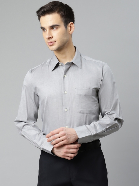 

Arrow Men Grey Pure Cotton Solid Formal Shirt
