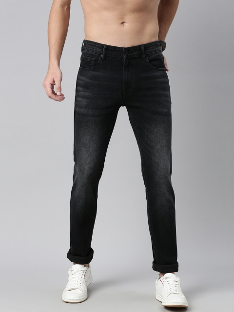 

HERE&NOW Men Black Slim Fit Heavy Fade Stretchable Jeans