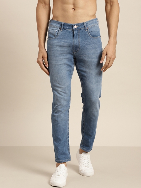 

Moda Rapido Men Blue Faded Ankle Slim Fit Mid Rise Stretchable Jeans