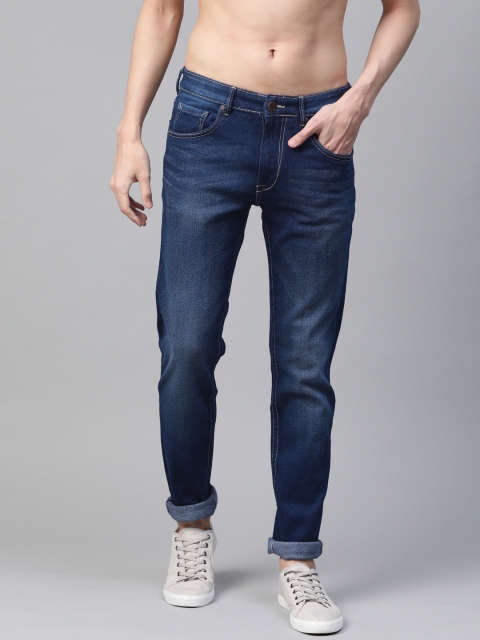 

HERE&NOW Men Navy Blue Light Fade Stretchable Jeans