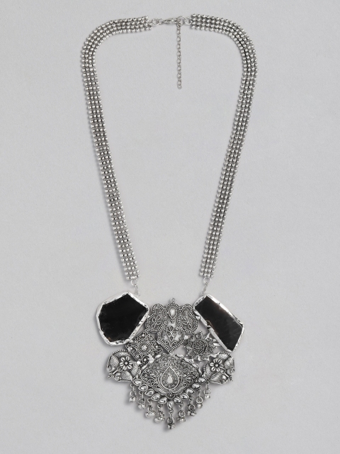 

justpeachy Oxidised Silver-Plated Necklace