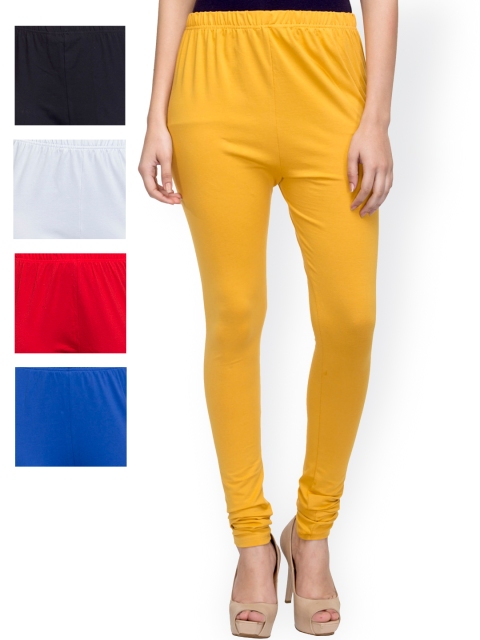 

Laabha Pack of 5 Churidar Leggings, Multi