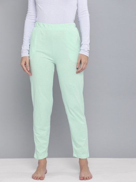 

HERE&NOW Women Green Solid Lounge Pants