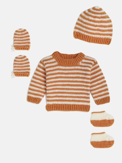 

Magic Needles Baby Brown & Cream Coloured Handmade Crochet Apparel Gift Set