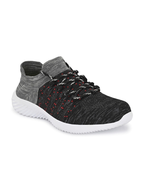 

El Paso Men Grey & Black Colourblocked Running Shoes