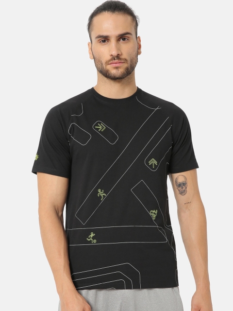 

Cultsport Men Black Printed Flydry Round Neck T-shirt
