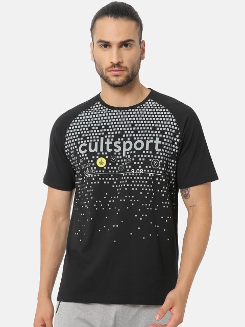 

Cultsport Men Black Printed Flydry Round Neck T-shirt