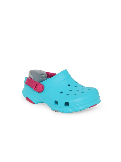 

Crocs Classic Boys Blue Pink Lightweight Clogs