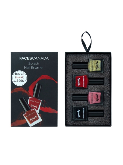 

FACES CANADA Pack of 4 Splash Nail Enamel Combo, Multi