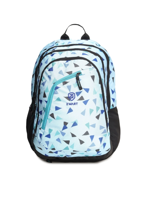 

Zwart Unisex Blue Geometric Backpacks