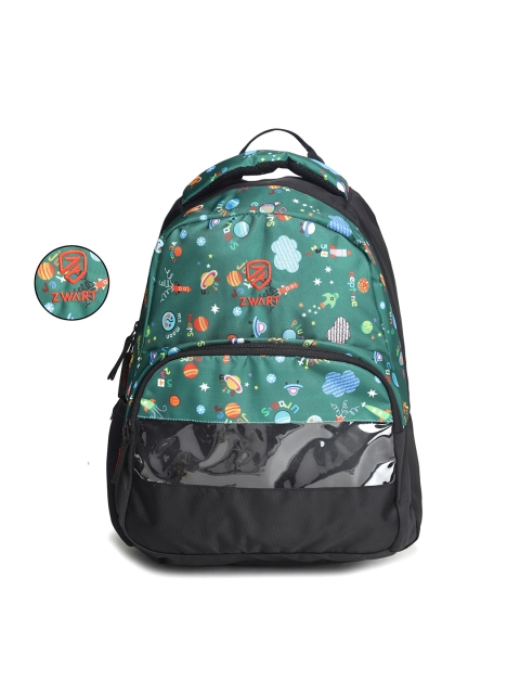

Zwart Unisex Green & Orange Graphic Backpacks