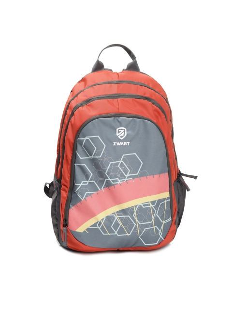

Zwart Unisex Rust & Grey Geometric Backpacks
