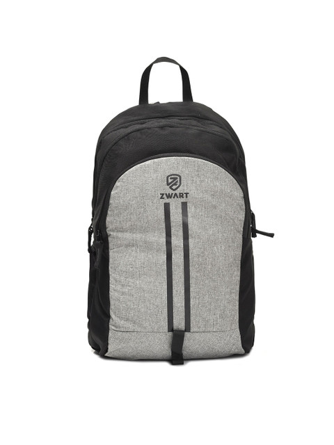 

Zwart Unisex Grey & Black Colourblocked Backpacks