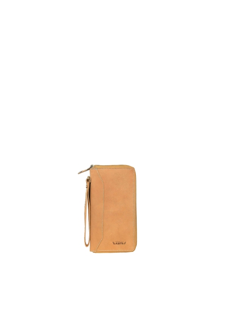 

ABYS Unisex Tan Brown Solid Leather Passport Holder