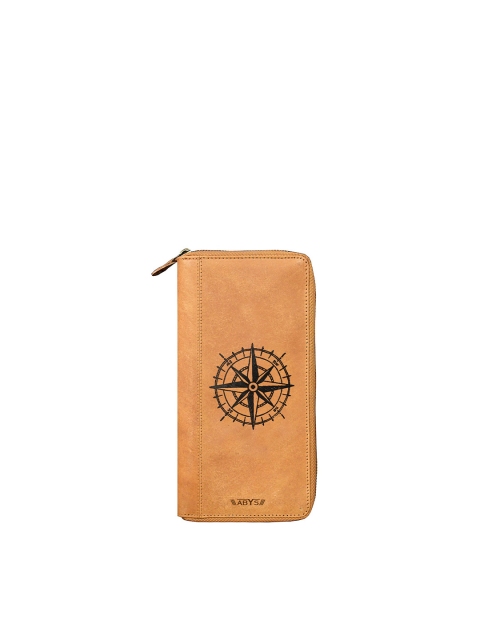 

ABYS Unisex Tan Solid Passport Genuine Leather Holder