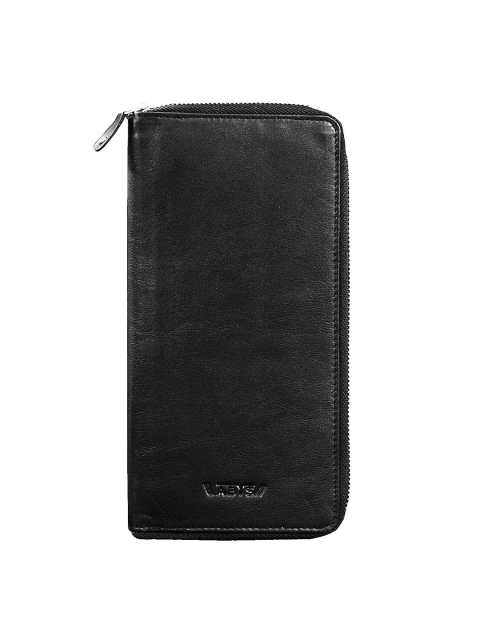 

ABYS Unisex Black Textured Leather Passport Holder