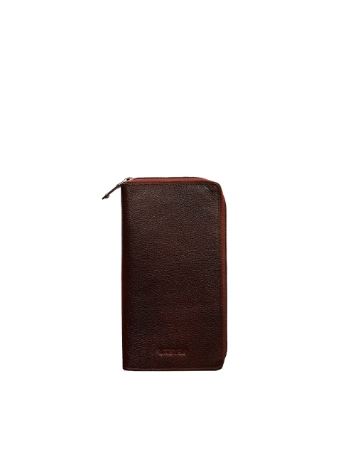 

ABYS Unisex Brown Textured Passport Holder