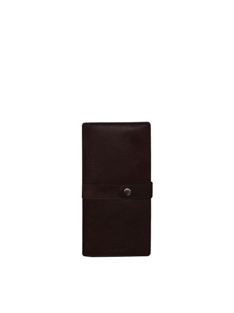 

ABYS Unisex Coffee Brown Textured Leather Passport Holder