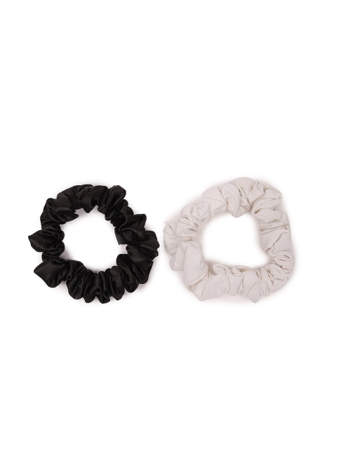 

FOREVER 21 Black & White Set of 2 Ruched Ponytail Holders