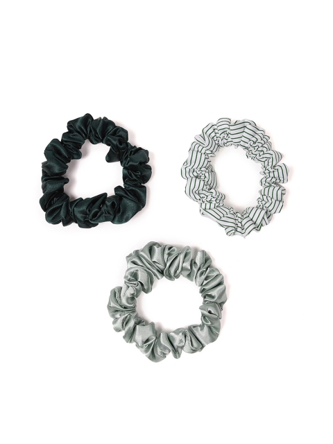

FOREVER 21 Women Green & White Set of 3 Ponytail Holders