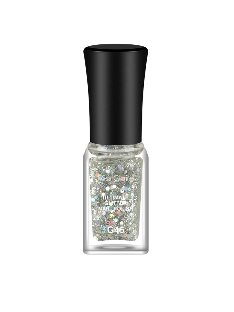 

Miss Claire Ultimate Glitter Nail Polish - G45, Silver