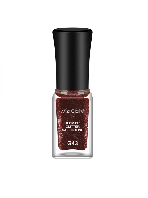 

Miss Claire Ultimate Glitter Nail Polish - G43, Burgundy